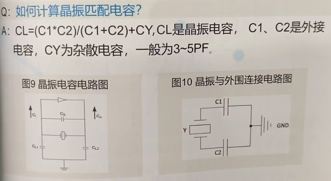 晶振匹配电容计算公式